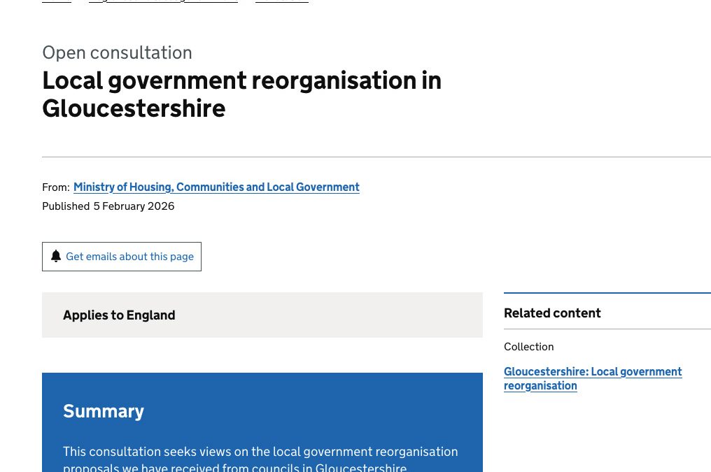 Have your say on the reorganisation of Gloucestershire councils